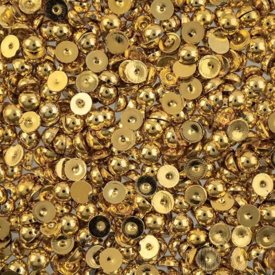 Crystal Lane DIY SS20(5mm) Plastic Pearl Flatback Rhinestones, 575pcs Metallic Gold {1}