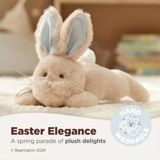 Bearington Collection Baby Bunny Tail Plush Stuffed Animal Bunny With Rattle, 8 inches Brown {3}