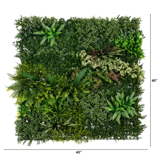 Nearly Natural Madagascar Forest Artificial Wall Panels - 40" Green {5}