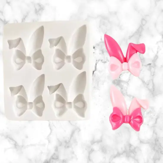 Bunny Ears Quad Bunny Silicone Mold {5}
