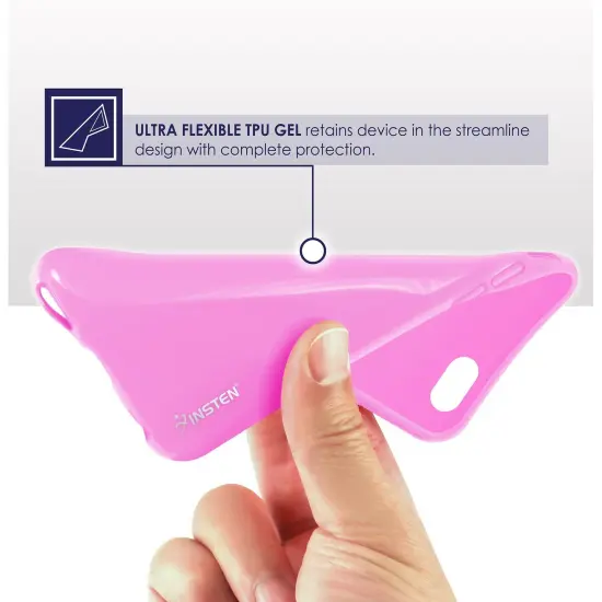 Insten Light Pink Jelly TPU Slim Skin Gel Rubber Cover Case for iPhone 6 6S 4.7" inches {6}