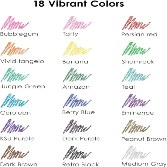 Glitter Gel Ink Pens, Vibrant Glitter Gel Pens Set, Spark Your Creativity with Every Color of the Rainbow (18 Colors Capped Glitter Gel Pens) {3}