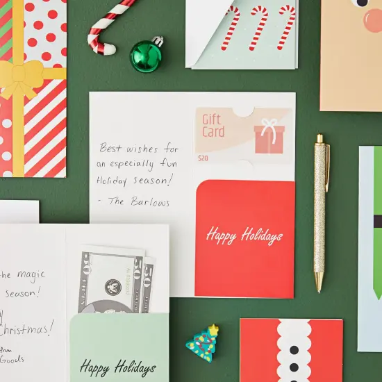 36 Pack Christmas Money Cards with Envelopes, Gift Cards Holders, 3.6x7.25 Inch Money Holder Xmas Cards (6 Cute Festive Holiday Designs) Multicolor {2}