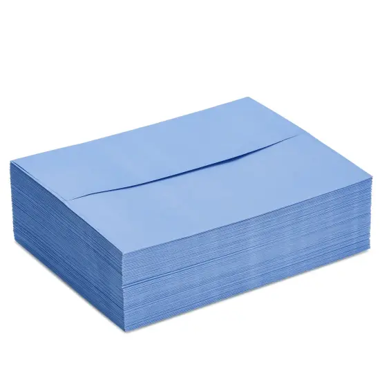 96 Pack Light Blue 5x7 Envelopes for Invitations, A7 Size for Mailing Greeting Cards, Wedding, Bridal Shower {6}