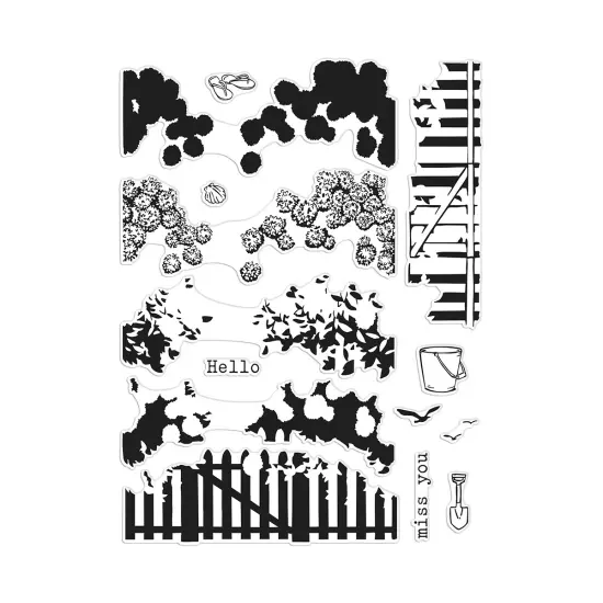 Hero Arts Clear Stamps 4"X6"-Coastal Blooms HeroScape {2}