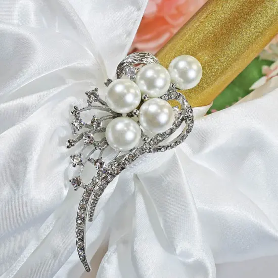 Shooting Star Rhinestone Chair Sash Buckle Silver Metal Accent 2 Inch Width {3}