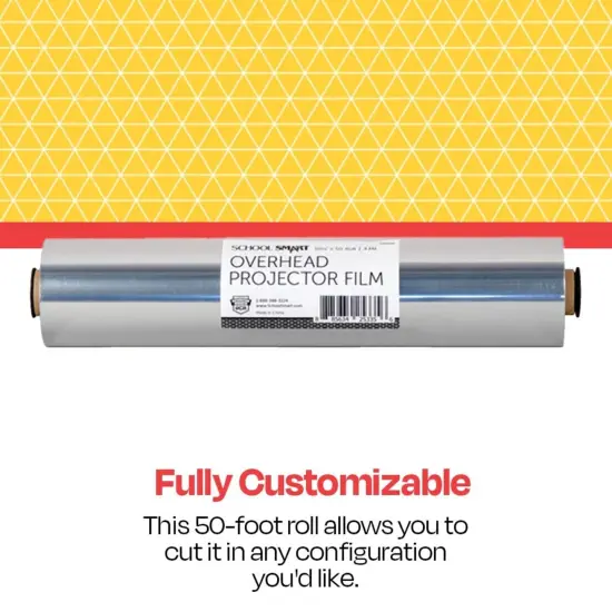 School Smart Overhead Projector Film Roll, 10-1/2 Inches x 50 Feet {2}