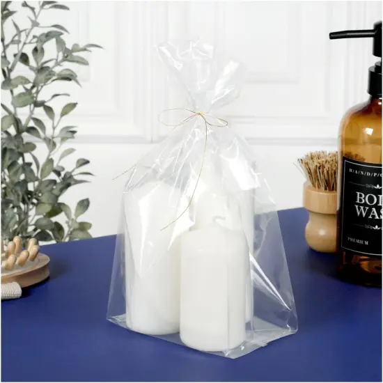 Plymor 5" x 3.5" x 12" (Pack of 100), 1 Mil Gusseted Plastic Bags {5}