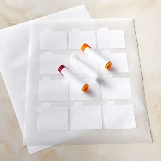 Paper Junkie 240 Pack Printable Lip Balm Labels for Tubes - Bulk Customizable Stickers for Containers (20 Sheets, 2.15x2.15 in) White {3}