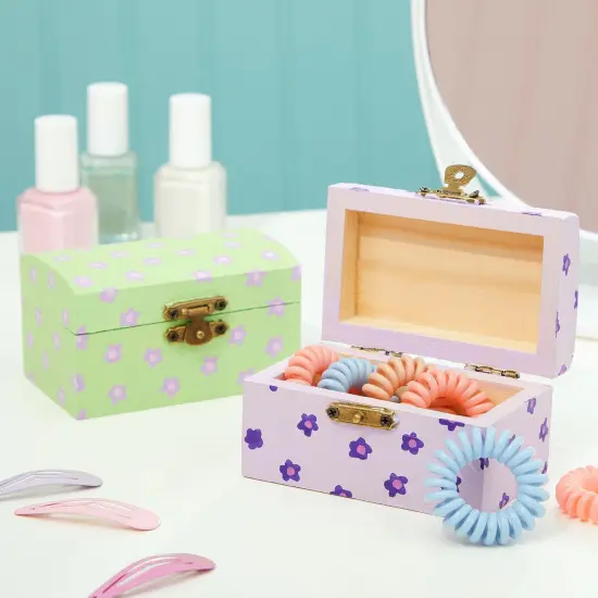 12 Pack Unfinished Wooden Boxes for Crafts, Party Favors for Birthday Parties, Baby Shower, Treasure Chest with Lid and Clasp, Pirate Decorations (3.5 x 2.2 x 2 In) {3}