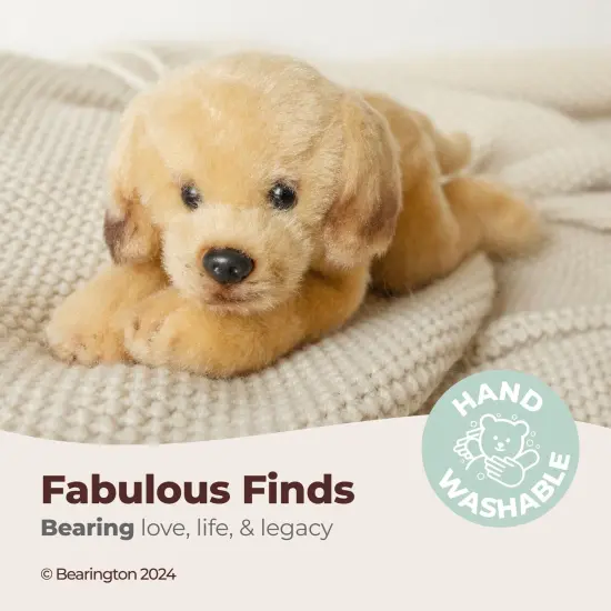 Bearington Collection Lil' Tanner The Labrador Stuffed Puppy, 8 Inch Yellow Lab Stuffed Animal, For Ages 3-14 Gold {3}