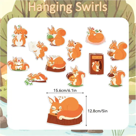 24 Pcs Squirrel Hanging Party Decorations {3}