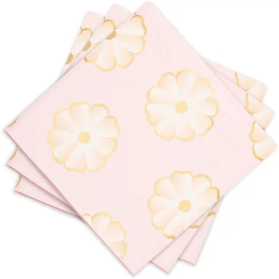 Pink Daisy Plastic Tablecloth for Weddings, Baby Showers (54 x 108 in, 3 Pack) {6}