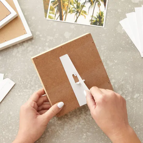 50-Pack Self-Stick 5 in Cardboard Easel Backs, Picture Frame and Art Easel Stand Bulk Pack for Photographs, Artwork, Posters, Signs, and Craft Projects (White) {3}