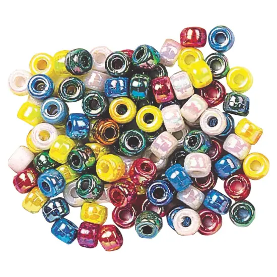 Dixon Metallic 6mm Pony Beads - 1,500 Pieces {4}