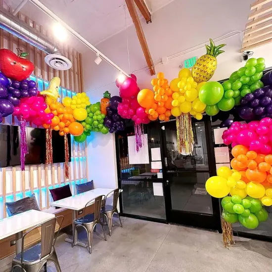 Yellow Balloons Garland Arch Kit, 100PCS 18In 12In 10In 5In Yellow Latex Balloons Garland Arch Kit with Glue Dot Strip and Ribbon for Birthday Weddings Anniversary Graduation Party Decorations {3}