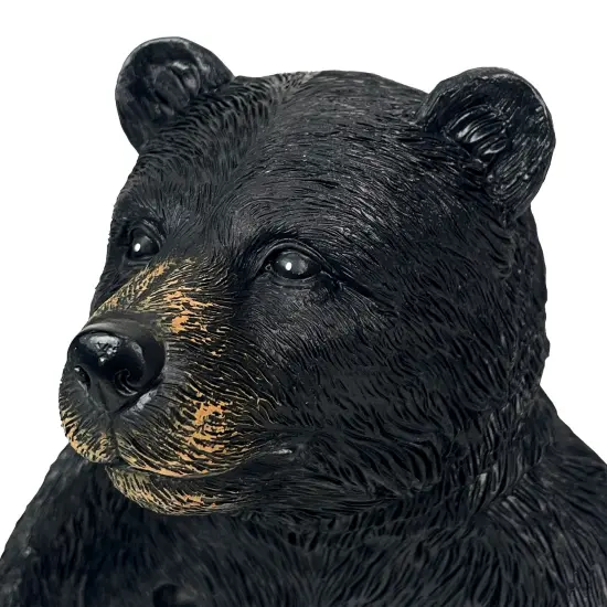 Bear Toilet Tissue Holder &ndash; Black Bear Resin Bathroom Decor, Hardware Included {4}