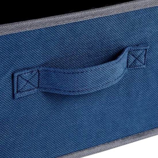 4-Tier Tall Closet Dresser with Drawers - Organizer and Small Fabric Storage for Bedroom (Navy Blue) {7}