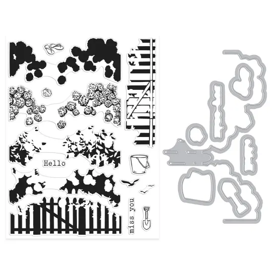 Hero Arts Stamp & Cut-Coastal Blooms HeroScape {3}