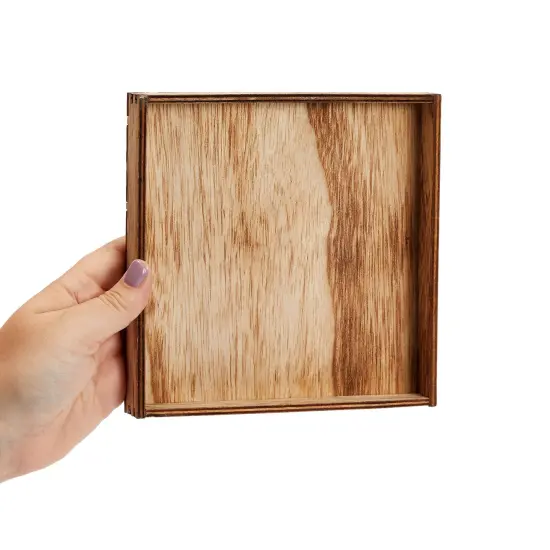 Small Wooden Alphabet Letters, Includes Display Box with 9 Letter Sets (A-Z), 3 Number Sets (0-9) , and 2 Sets of Symbols Brown {7}