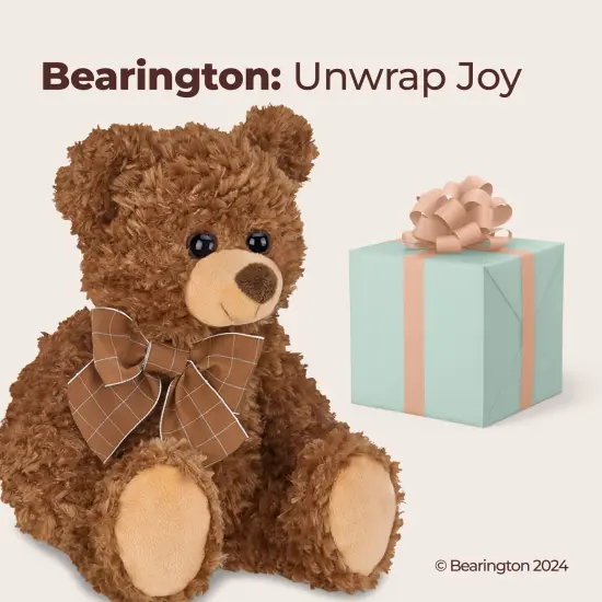 Bearington Lil' Reggie Teddy Bear 12 Inch Teddy Bear Stuffed Animal - Large Teddy Bear - Brown Teddy Bear, For Ages 3-14 {5}