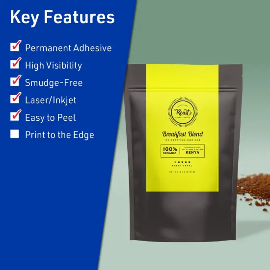 Avery Neon Yellow Paper Labels, 11" x 4.25" Rectangle {2}