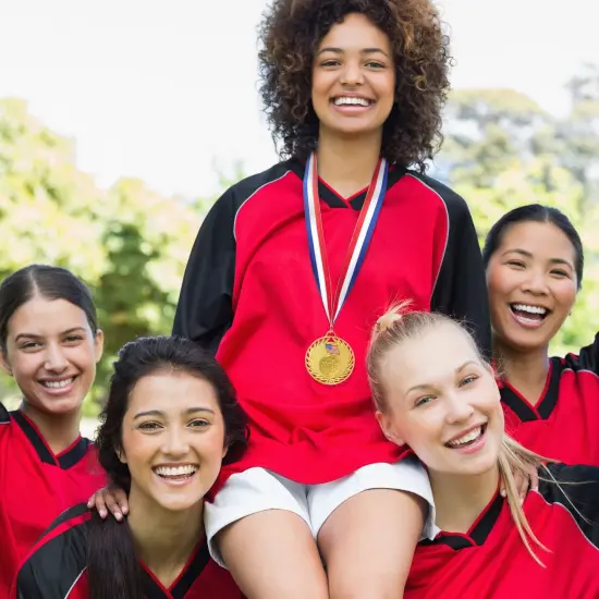 12-Pack Gold Winner Medals for All Ages, Participation Awards with American Flag, 15.5-Inch Red, White, and Blue Ribbon for Sports, Tournaments, Competitions, Heavy-Duty (Metal, 2.75 in) {2}