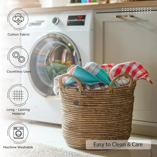 Cotton Cloth Napkins Set of 12 | Franca Beige Stripes | 43x43 cm | Dining Table Napkins | Machine Washable & Reusable {5}