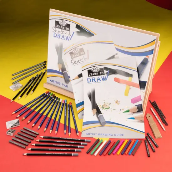 RSET-LT102 | Learn To Sketch & Draw Set - 58pc {3}