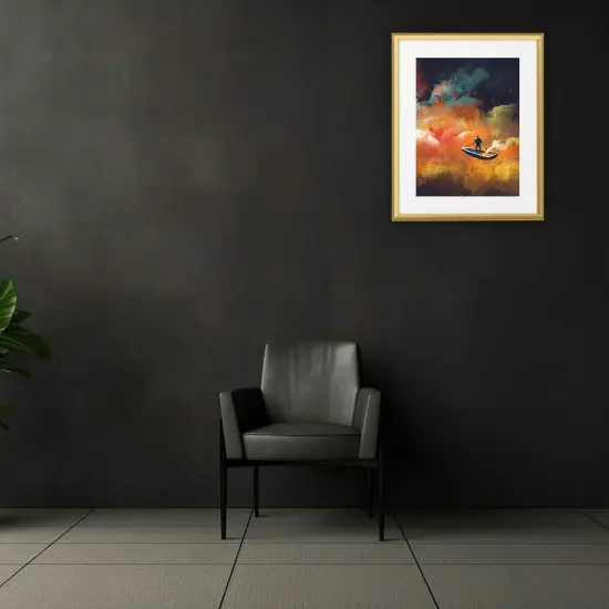 Gold Photo Frame, 16x20", Safe Front Protection, Modern Look {2}