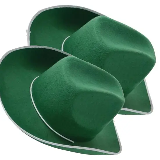 Cowboy Hat Green Felt Adult Size Include 1 Unit {3}