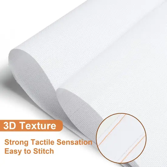 Large Size Cross Stitch Fabric 59 by 39 Inch, Classic Cross 14 Count Aida Cloth,Stitch Fabric for DIY Handicrafts, Handmade,Craft Embroidery (14 CT 59 x 39In) {3}