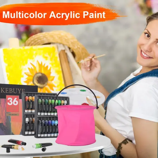 Acrylic Paint Set - Acrylic Paint 36 Colours 12ml Non-toxic Creamy Texture, Art Craft Paints for Adult Painting {2}