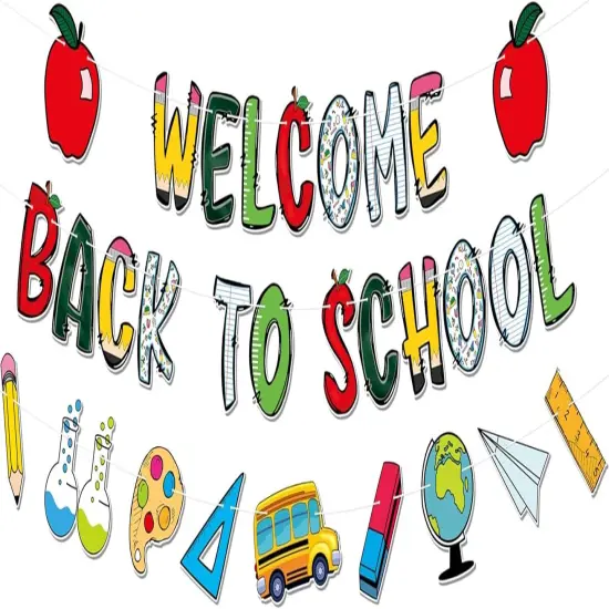 Welcome Back to School Banner Classroom Decoration {1}