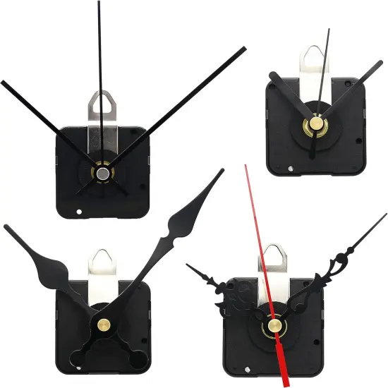 Movement for Clock Repair Replacement 23mm (29/32 inch) Shaft Length 15mm (19/32 inch) Thread Length.(Black Shaft) {5}