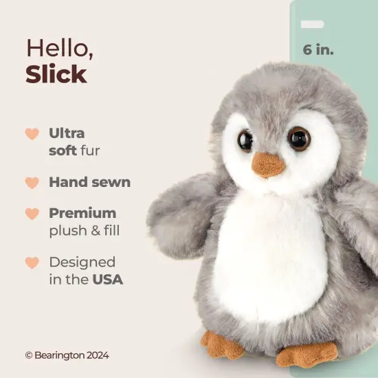 Bearington Slick Small Plush Penguin Stuffed Animal, 6 Inches Multicolor {2}