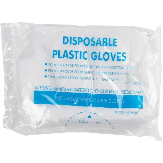 Disposable Food Prep Gloves - 1000-Piece Plastic Food Safe Disposable , Food Handling, Transparent, One Size Fits Most Clear {6}