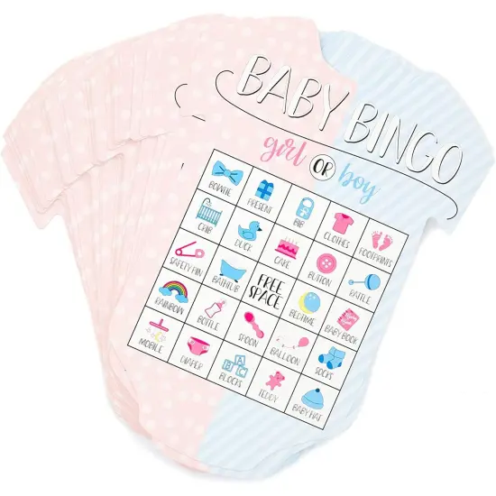 Gender Reveal Bingo Game Set, Party Supplies (38 Pieces) {5}