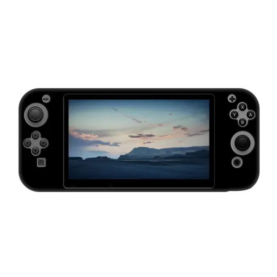insten Protective Soft Silicone Skin Gel Cover Case [Anti-Slip][Lightweight][Slim Fit] for Use On Nintendo Switch Console with Joy-Con Attached - Black {1}