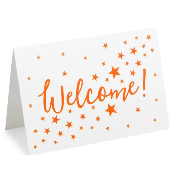 36 Pack Bulk Welcome Cards with Envelopes for Guests, Employees, Business, Star Pattern Design, Blank Interior (4x6 In) White {6}