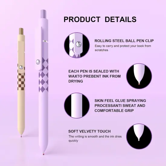 Gel Pens, Nurse Gifts,0.7mm Fine Point Black ballpoint pens,Aesthetic Cute Office School Supplies Gifts for Women Men, High-End Series for Journaling Note Taking(10 Pcs Black Ink-Geometric pen) {3}