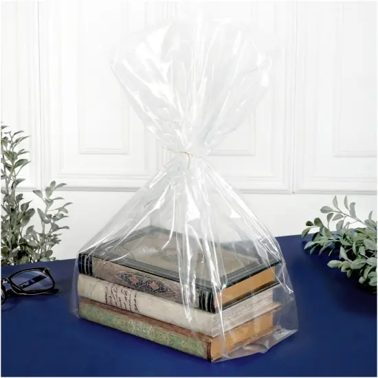 Plymor 10" x 6" x 20" (Pack of 100), 1 Mil Gusseted Plastic Bags {5}