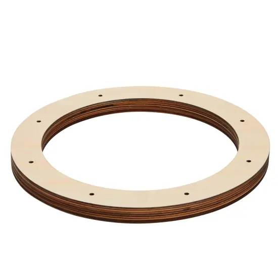 4-Pack Wooden Wreath Frames for Crafts with Pre-Cut Holes - 11.5" Outer Diameter Unfinished Floral Hoop Rings for Wedding, Wall Door Hanging Decorations (0.2" Thick) White {6}