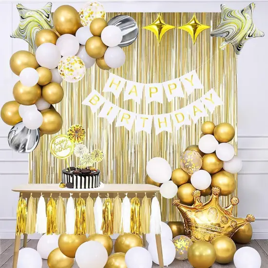Gold Balloons 12 Inch Metallic Gold Balloons For Birthday Party Balloons For Gold Balloon Garland Christmas Balloons Gold Latex Balloons {3}