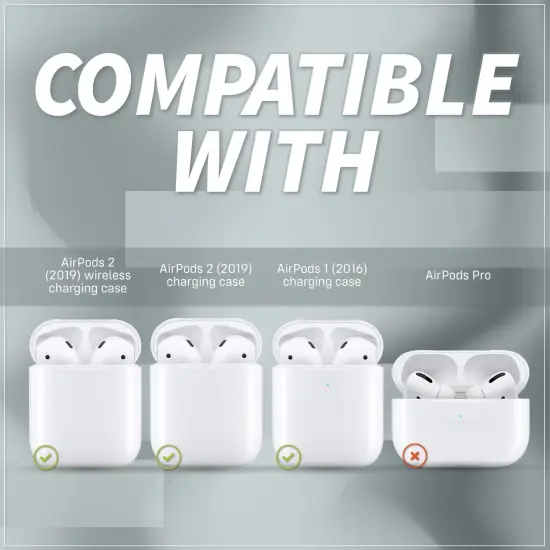 Insten Genuine Leather Case Compatible with Airpods 2 & 1 Carrying Case with Anti Loss Keychain Hook, Front LED Light Visible, Full Body Protective Skin Cover For Women Men Girls Boys, Black {5}