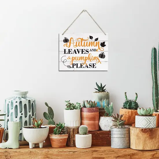 Autumn Leaves & Pumpkins Please Sign(Fall Sign 06) {3}