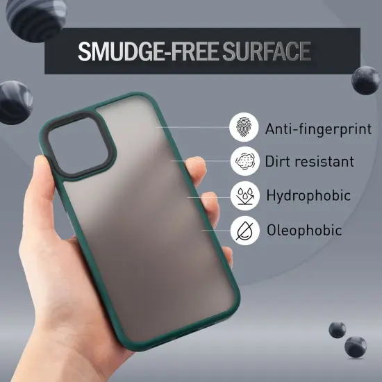 Insten Case Compatible With iPhone 12 Pro Max Case 6.7 inch, Translucent Matte Hybrid Hard Back Flexible TPU Bumper, Anti-Shatter Anti-shock Drop Protection, Wireless Charging, Dark Green {3}