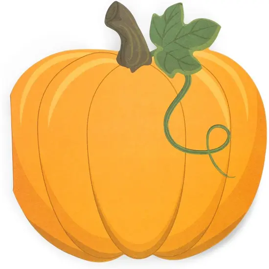 24 Pack Pumpkin Notecards with Gold Foil Envelopes, Thanksgiving Note Cards, Fall Greeting Cards for Autumn Stationery, Halloween Party (4.75 x 4.75 Inch) Orange {4}