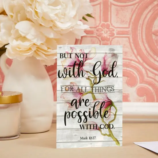 60 Pack Christian Inspirational Cards with Envelopes, Religious Encouragement Scripture, Bible Verses (6 Floral Designs, 5.98 x 4.02 x 0.1 inches) Multicolor {3}