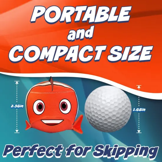 Activ Life 2 Pack Skip Balls, Fun Beach Games for Adults and Family Swimming Pool Dive Toys for Kids Aged 7-14, Beach Toys, Water Toy for Kid (Clown Fish, Red) {3}